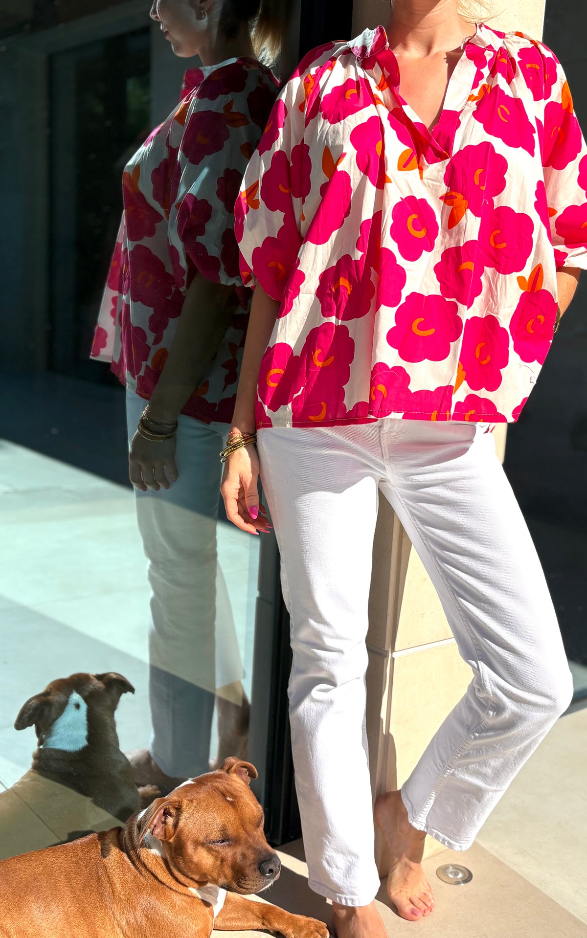 Blouse à fleurs