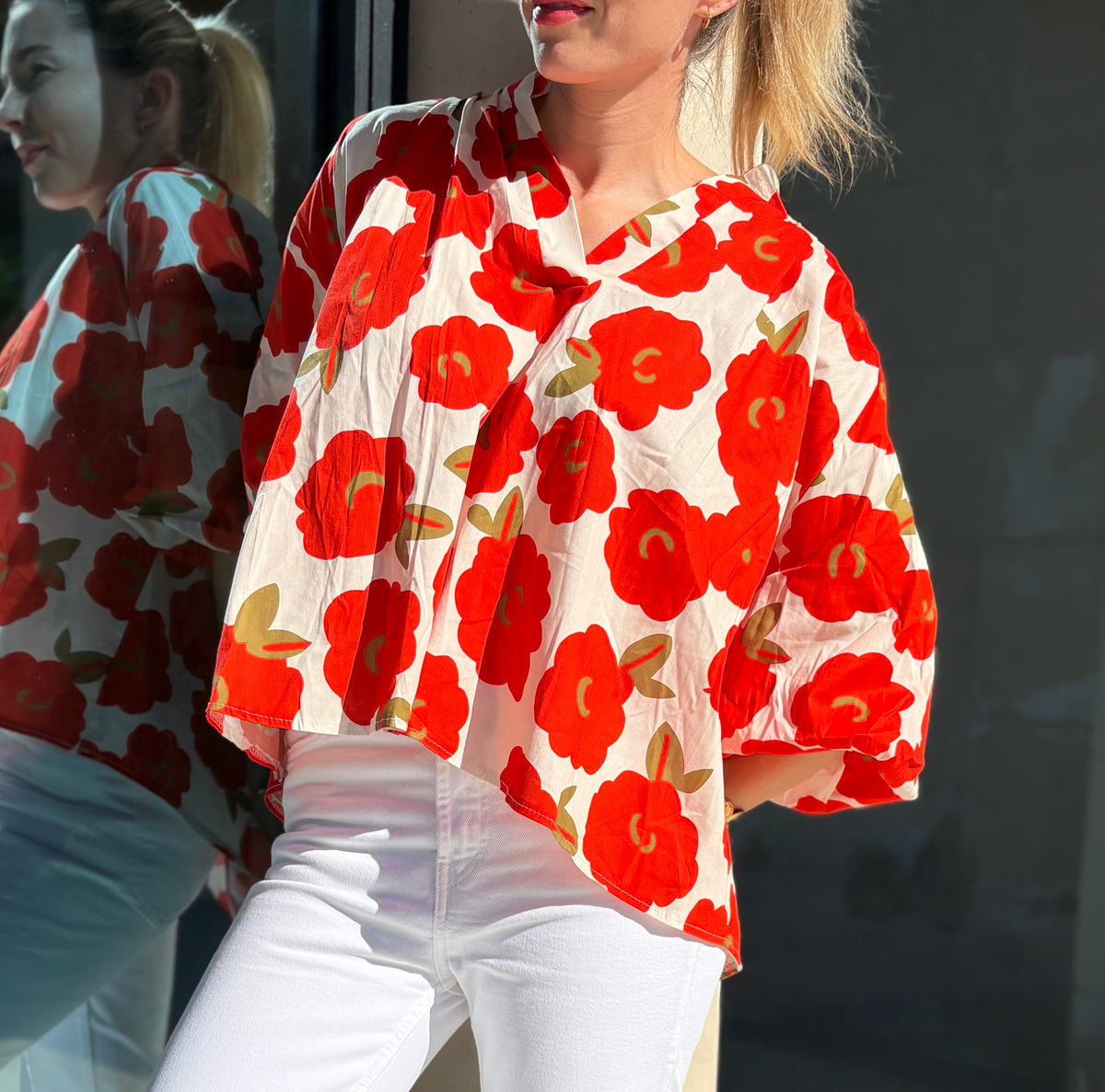 Blouse à fleurs