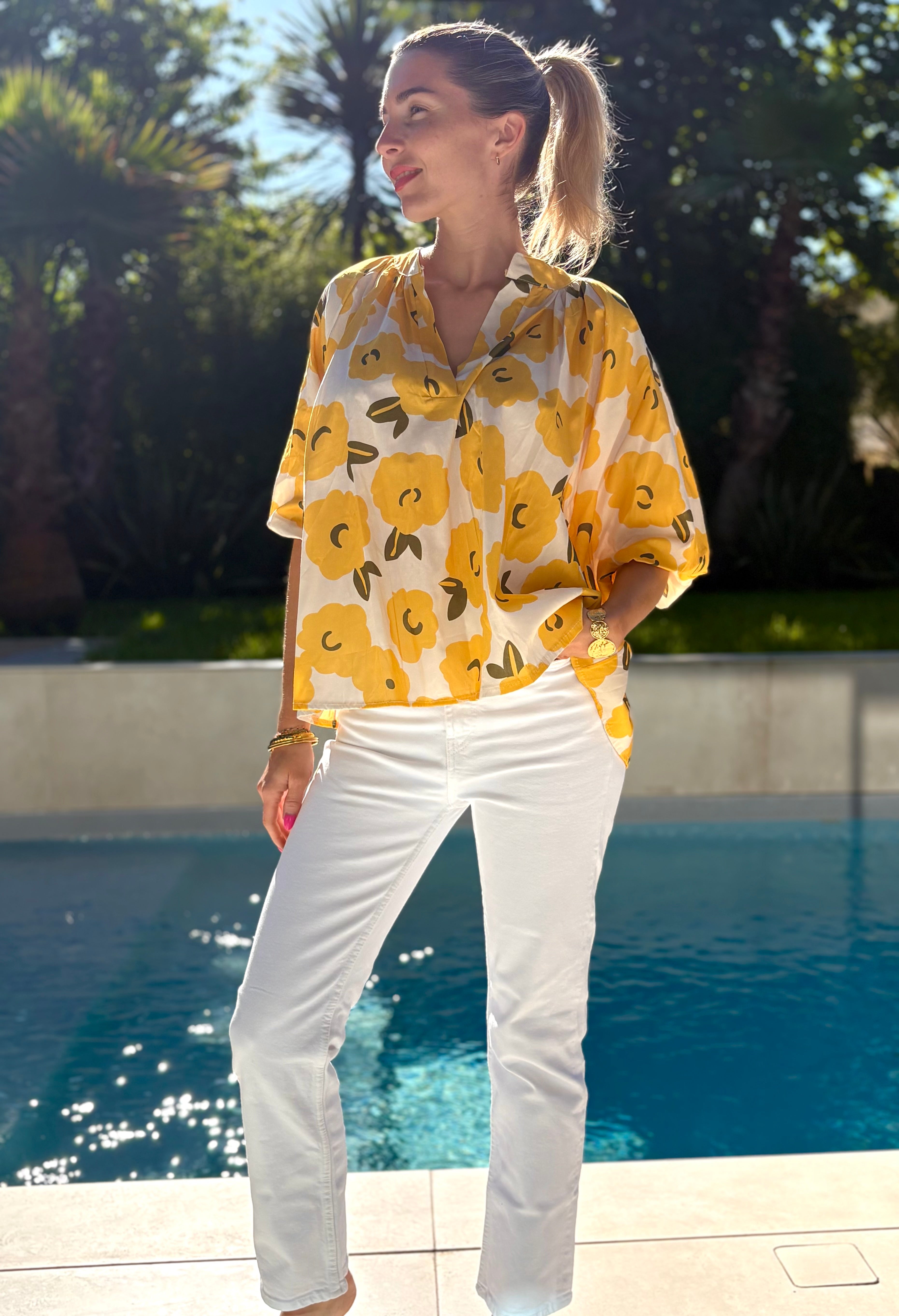 Blouse à fleurs