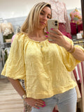 Blouse gaze de coton brodé